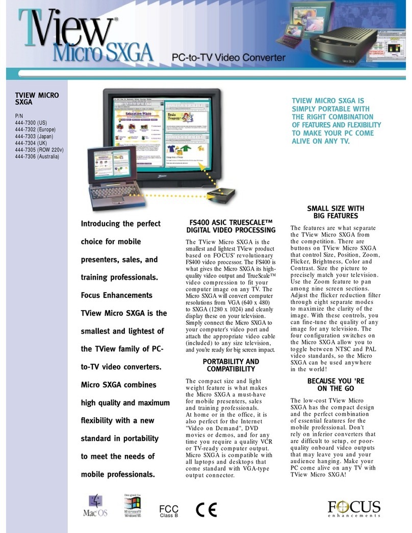 foc.us TView Micro SXGA User manual