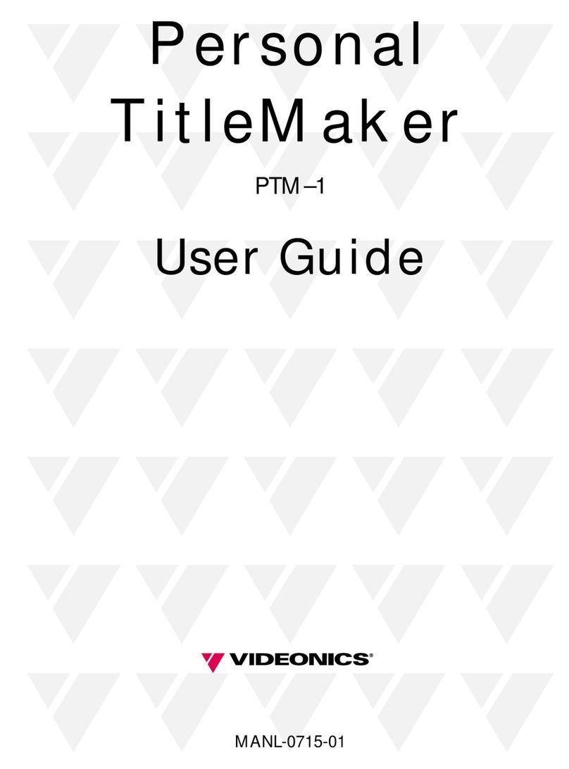 Videonics PTM-1 User manual