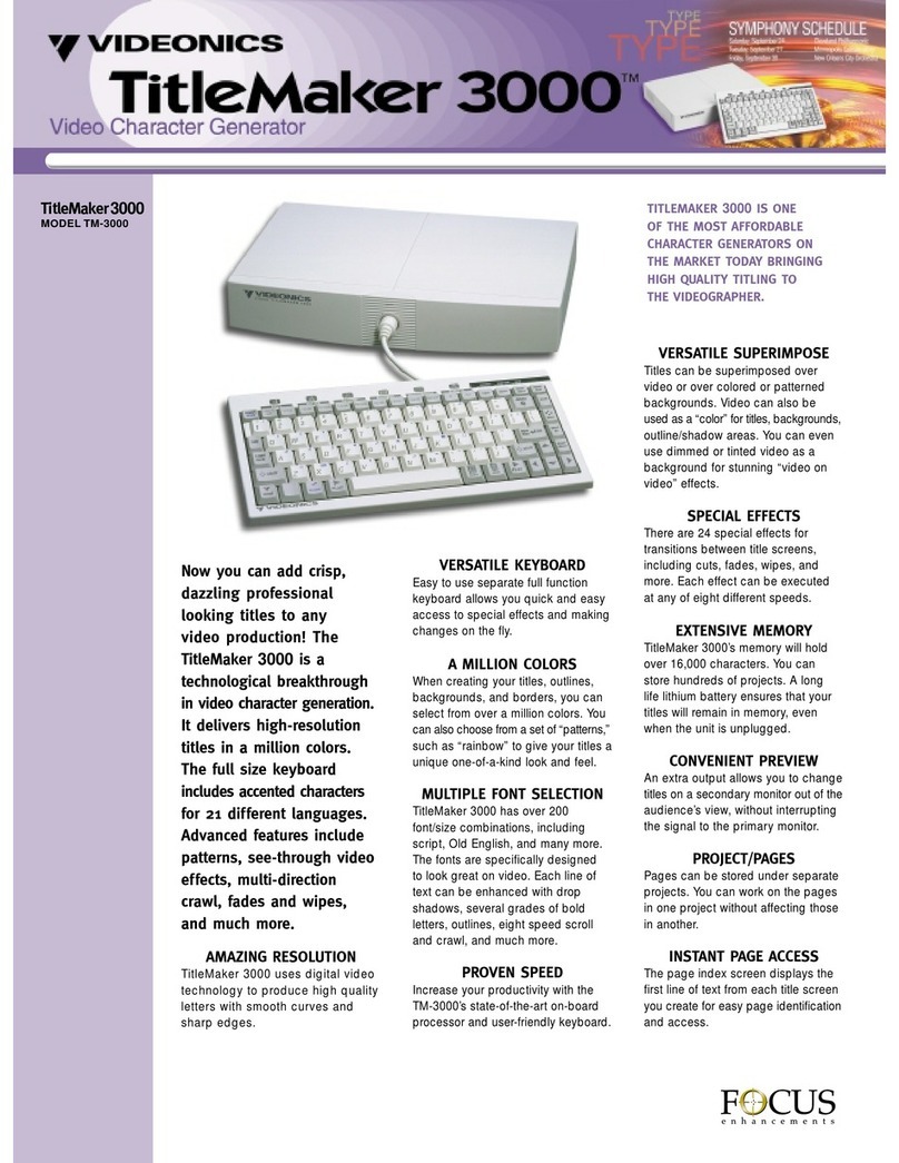 foc.us TM-3000 Specifications