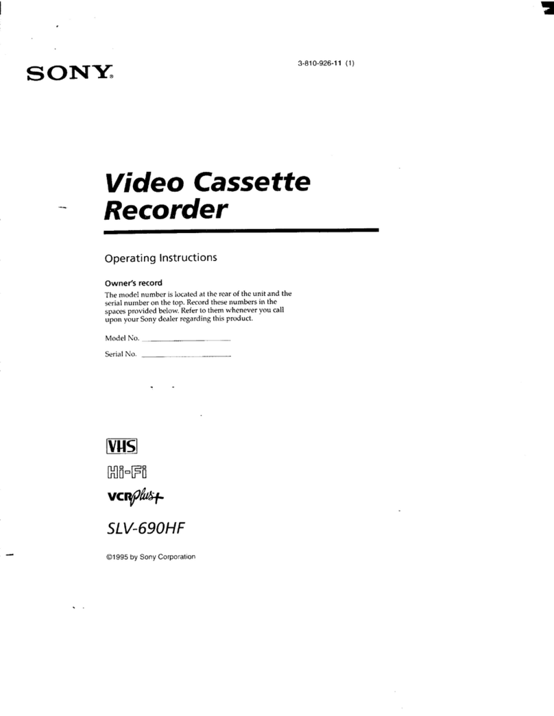 Sony SLV-690HF - Video Cassette Recorder User manual