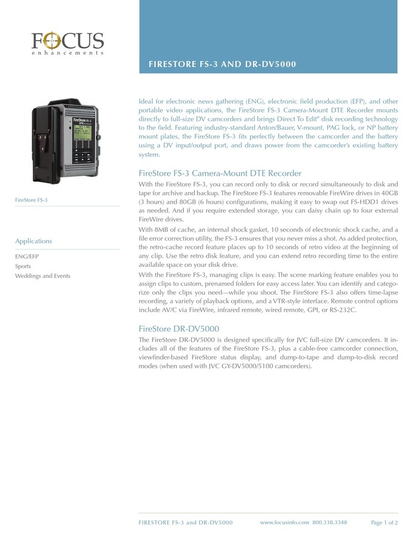 foc.us FireStore DR-DV5000 Specifications