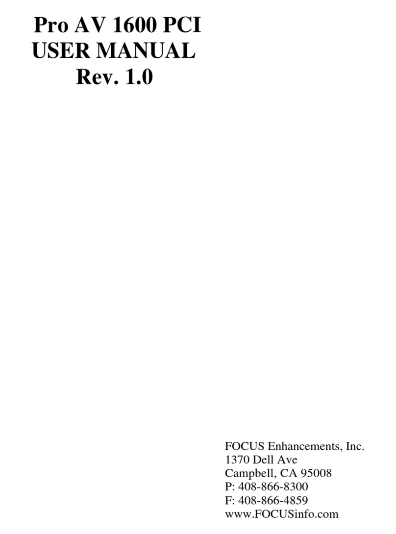 foc.us Pro AV 1600 PCI user manual