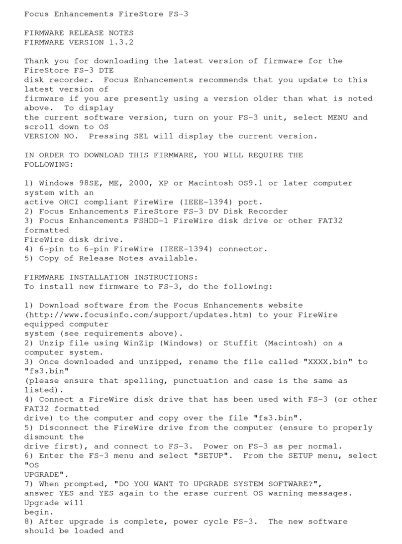 foc.us FireStore FS-3 Firmware release notes