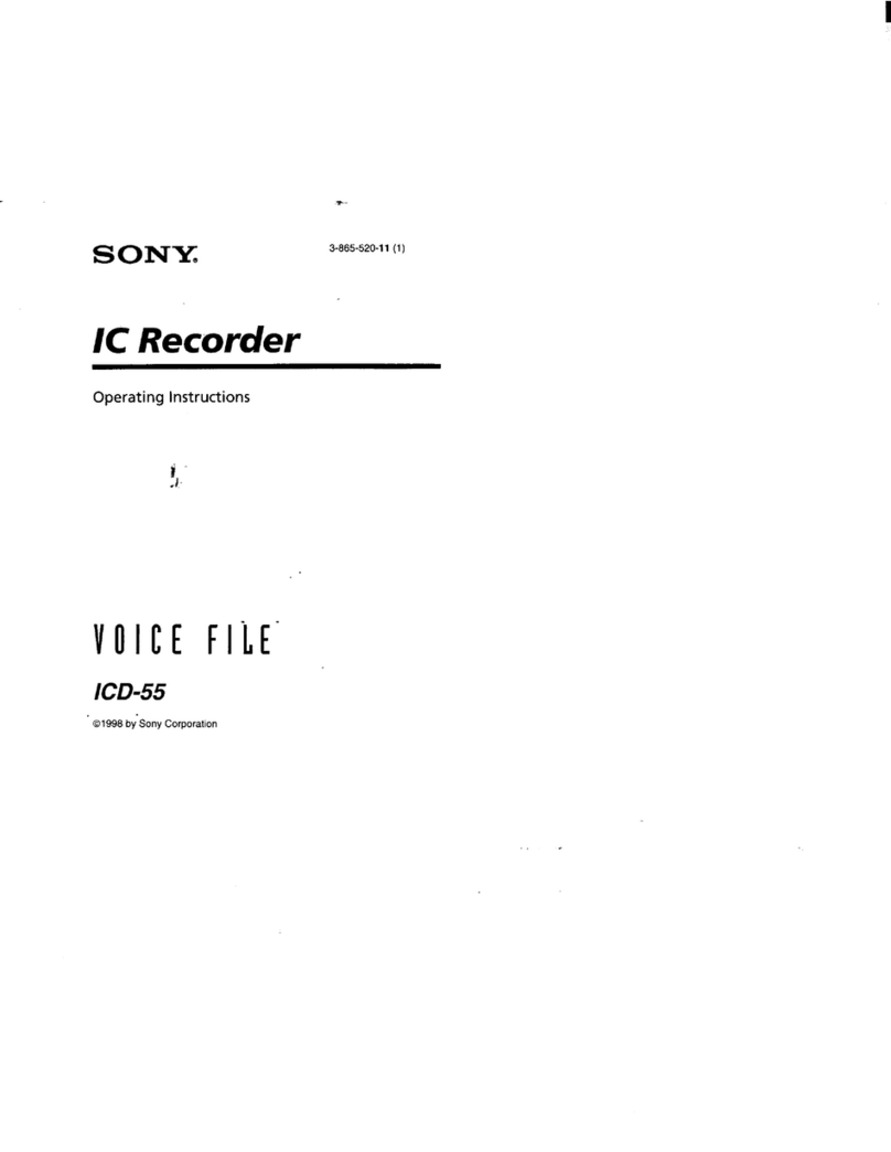 Sony Voice File ICD-55 User manual