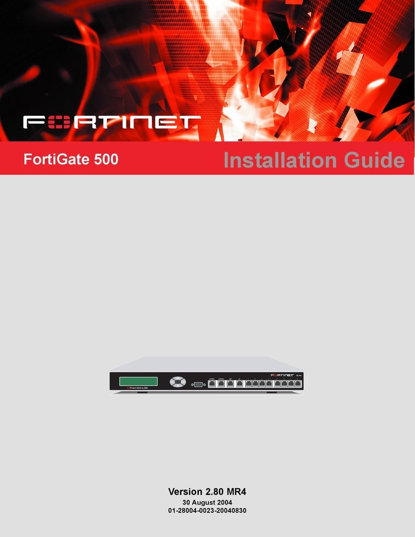 Fortinet FortiGate FortiGate-500 installation guide Fortinet FortiGate FortiGate-500 installation guide