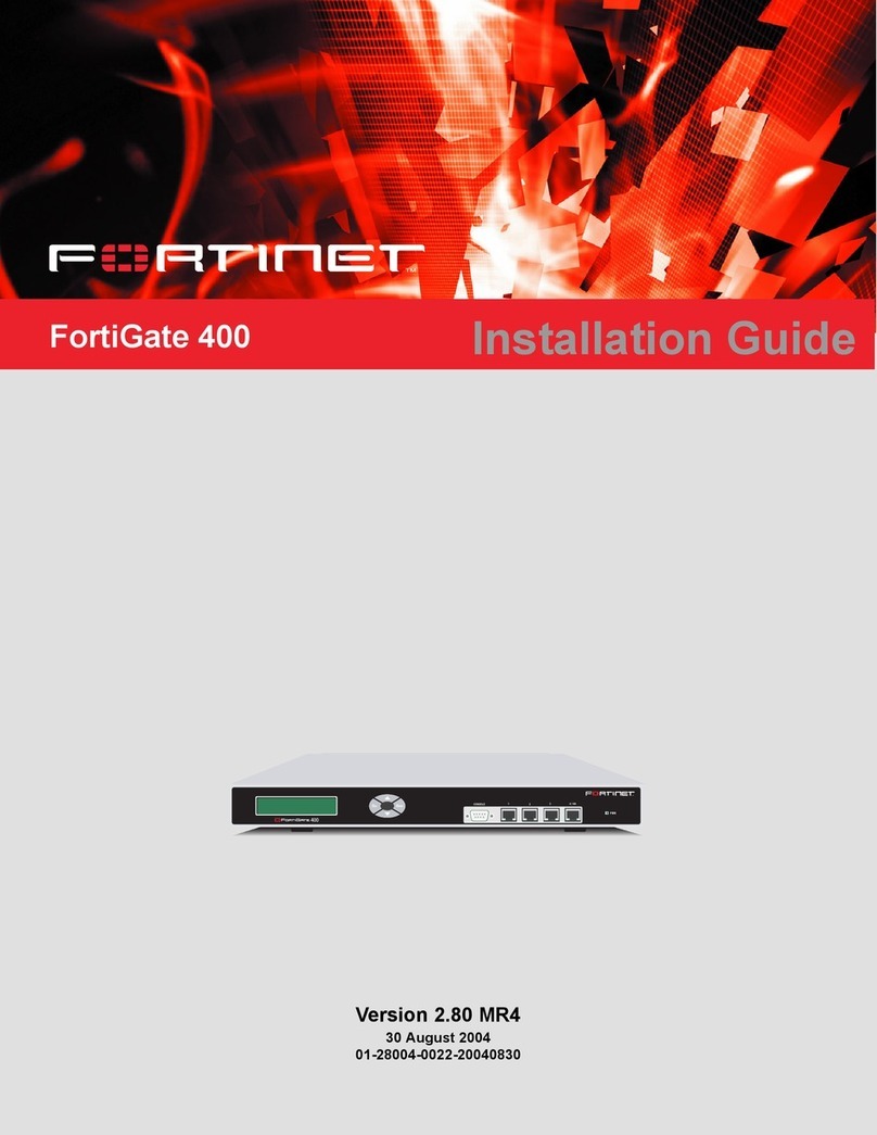 Fortinet FortiGate FortiGate-400 installation guide