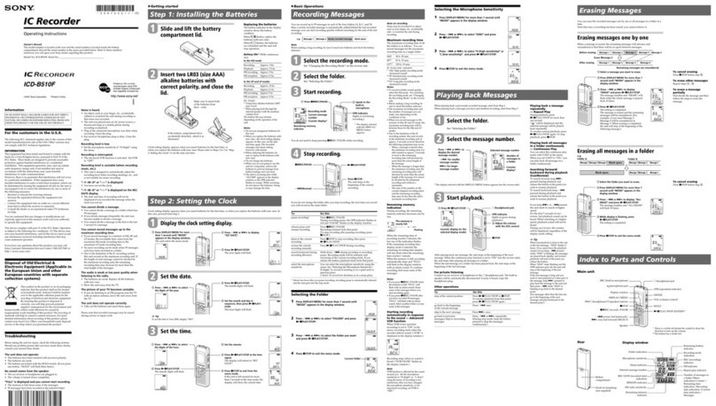 Sony ICD-B510F User manual