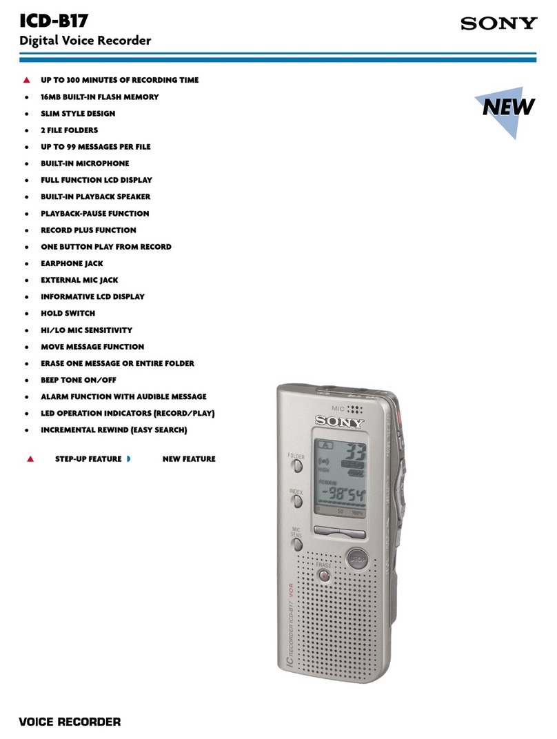 Sony ICD-B17 - Ic Recorder User manual