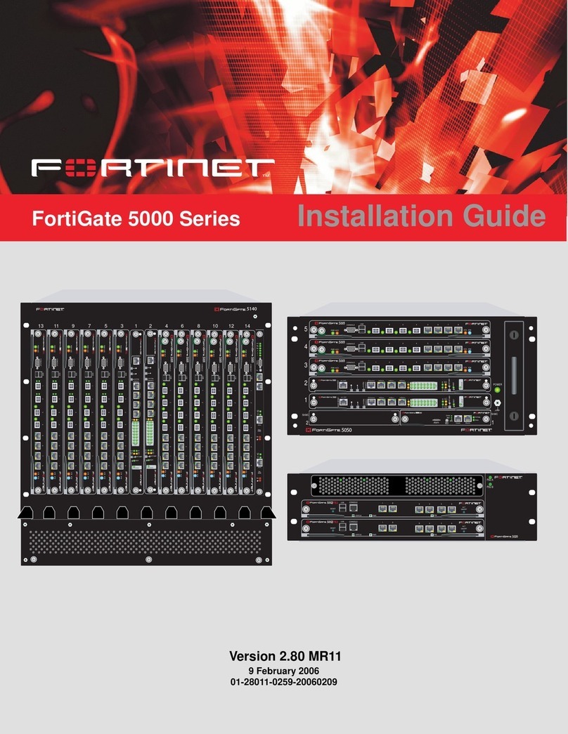 Fortinet FortiGate FortiGate-5001FA2 installation guide