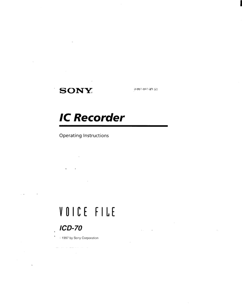 Sony ICD-70 Primary operating instructions