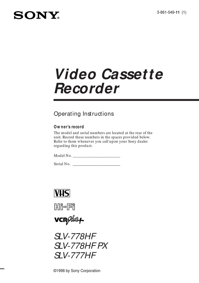 Sony SLV-777HF - Video Cassette Recorder User manual