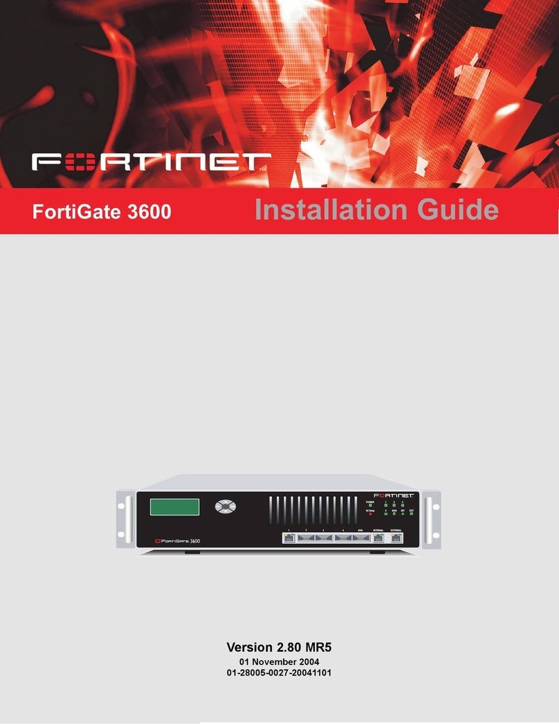 Fortinet FortiGate FortiGate-3600 User manual