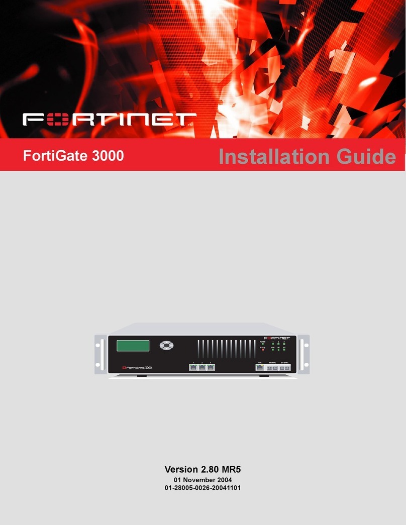 Fortinet FortiGate 3000 User manual