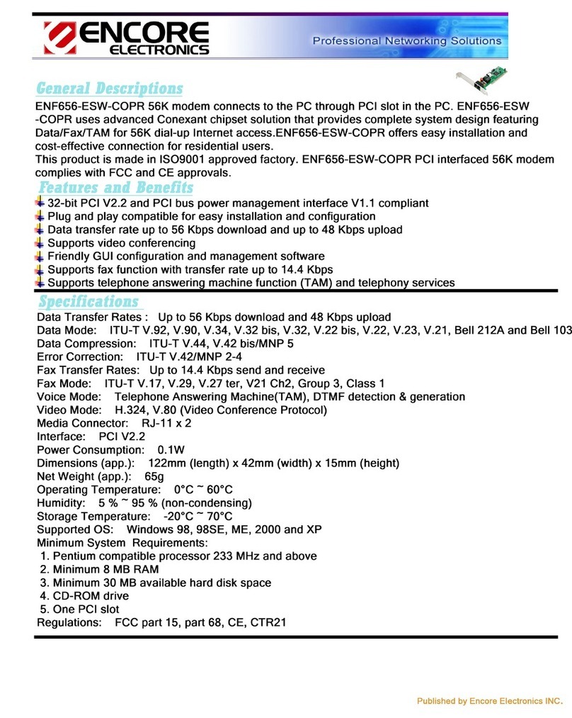 Encore ENF656-ESW-COPR User manual