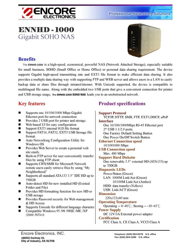 Encore ENNHD-1000 Specifications