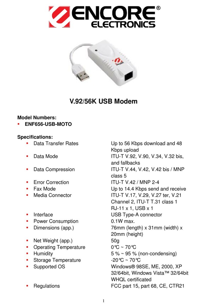 Encore ENF656-USB-MOTO User manual
