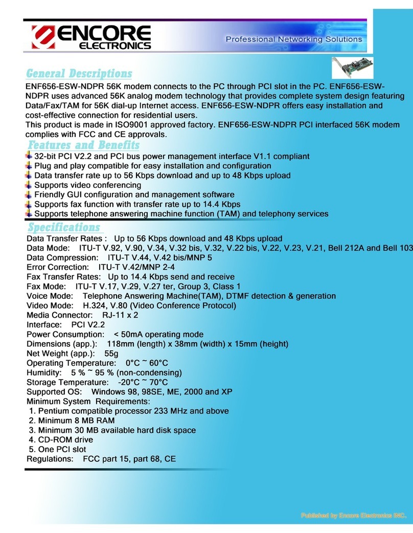 Encore ENF656-ESW-NDPR User manual