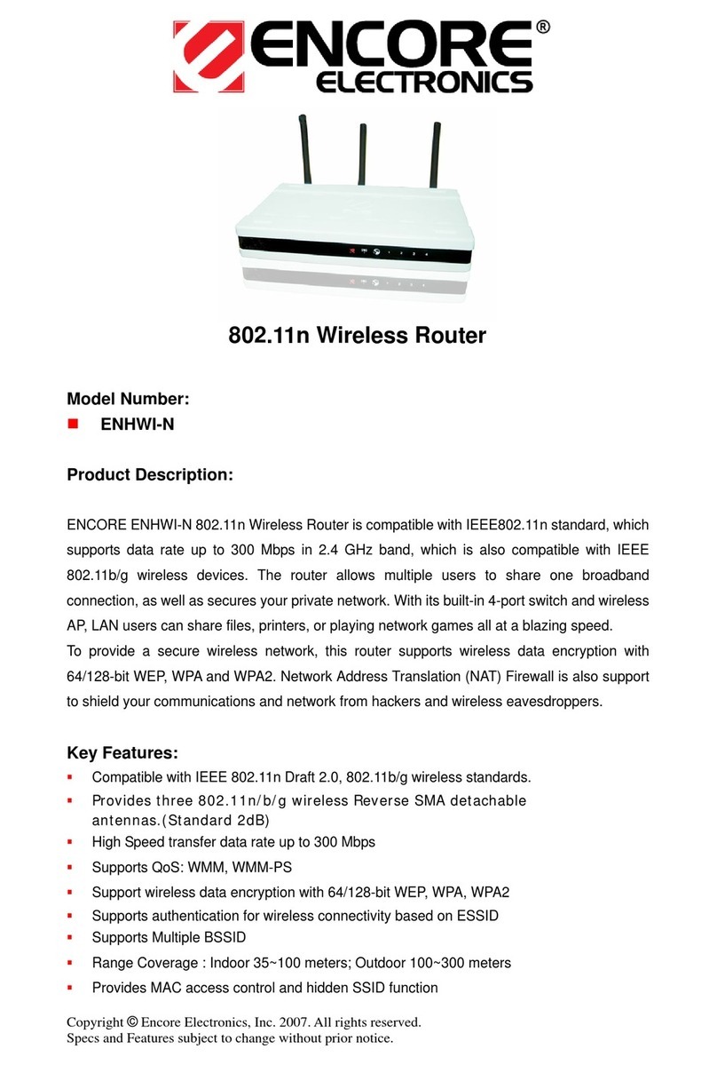 Encore ENHWI-N datasheet