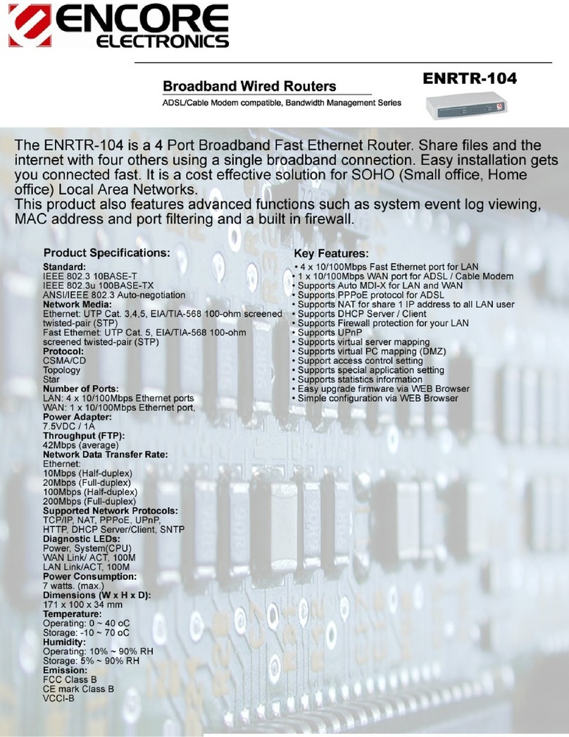 Encore ENRTR-104 User manual