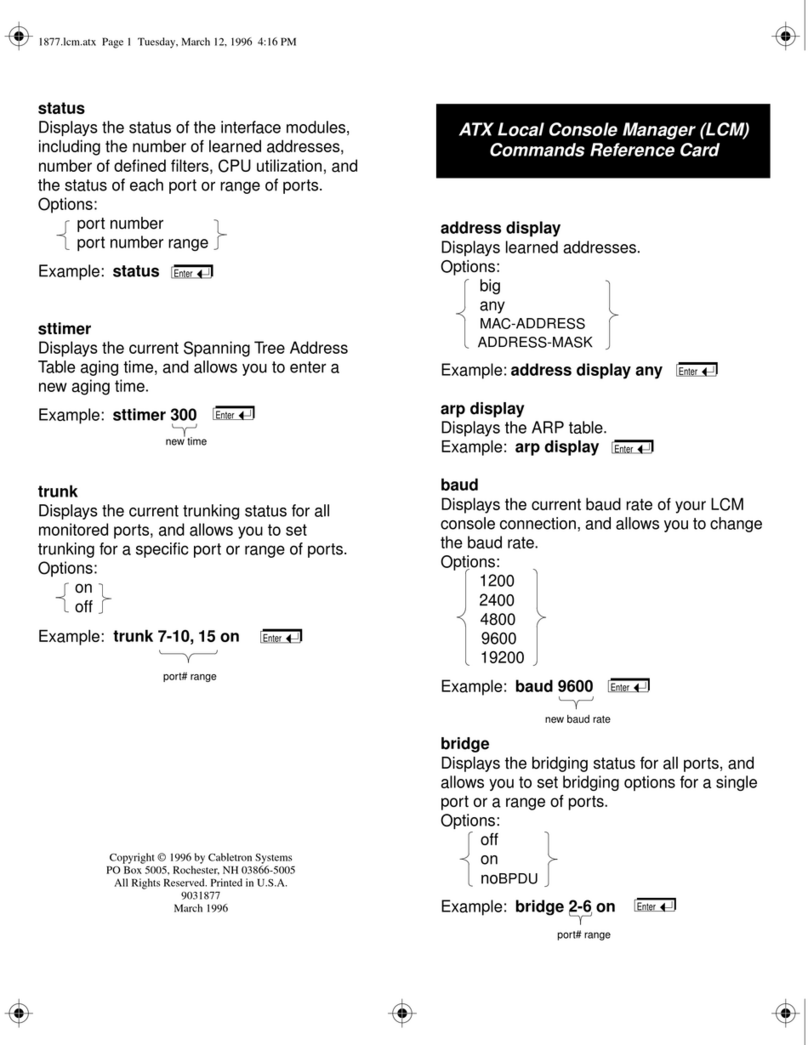 Cabletron Systems ATX Manual