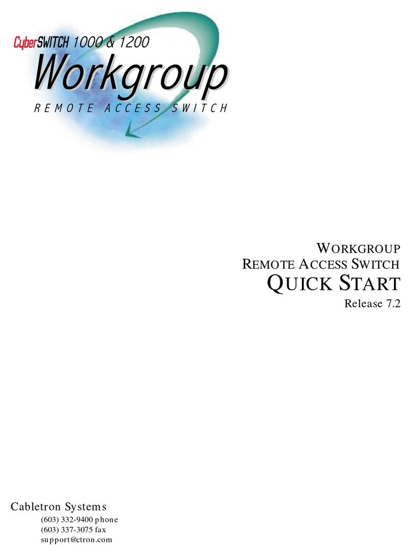 Cabletron Systems CyberSWITCH CSX1000 User manual Cabletron Systems CyberSWITCH CSX1000 User manual