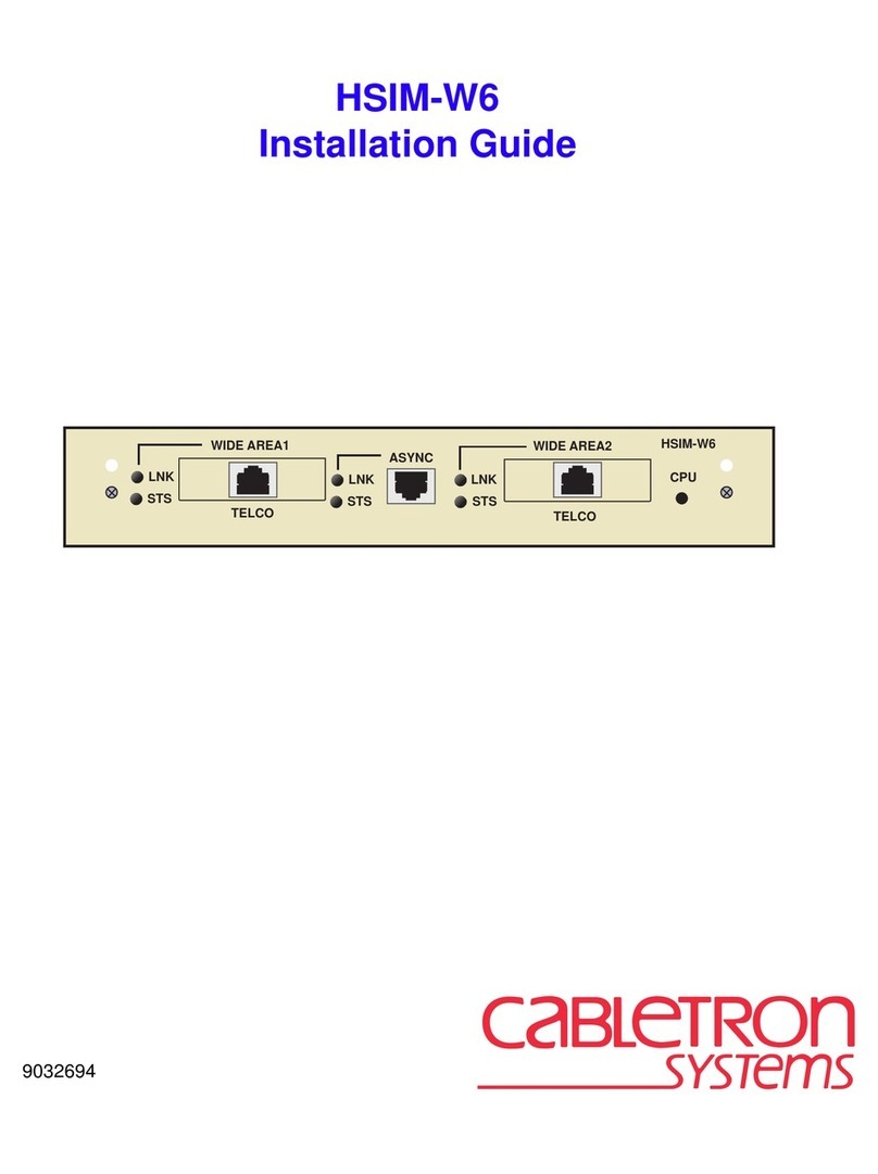 Cabletron Systems CyberSWITCH HSIM-W6 User manual Cabletron Systems CyberSWITCH HSIM-W6 User manual