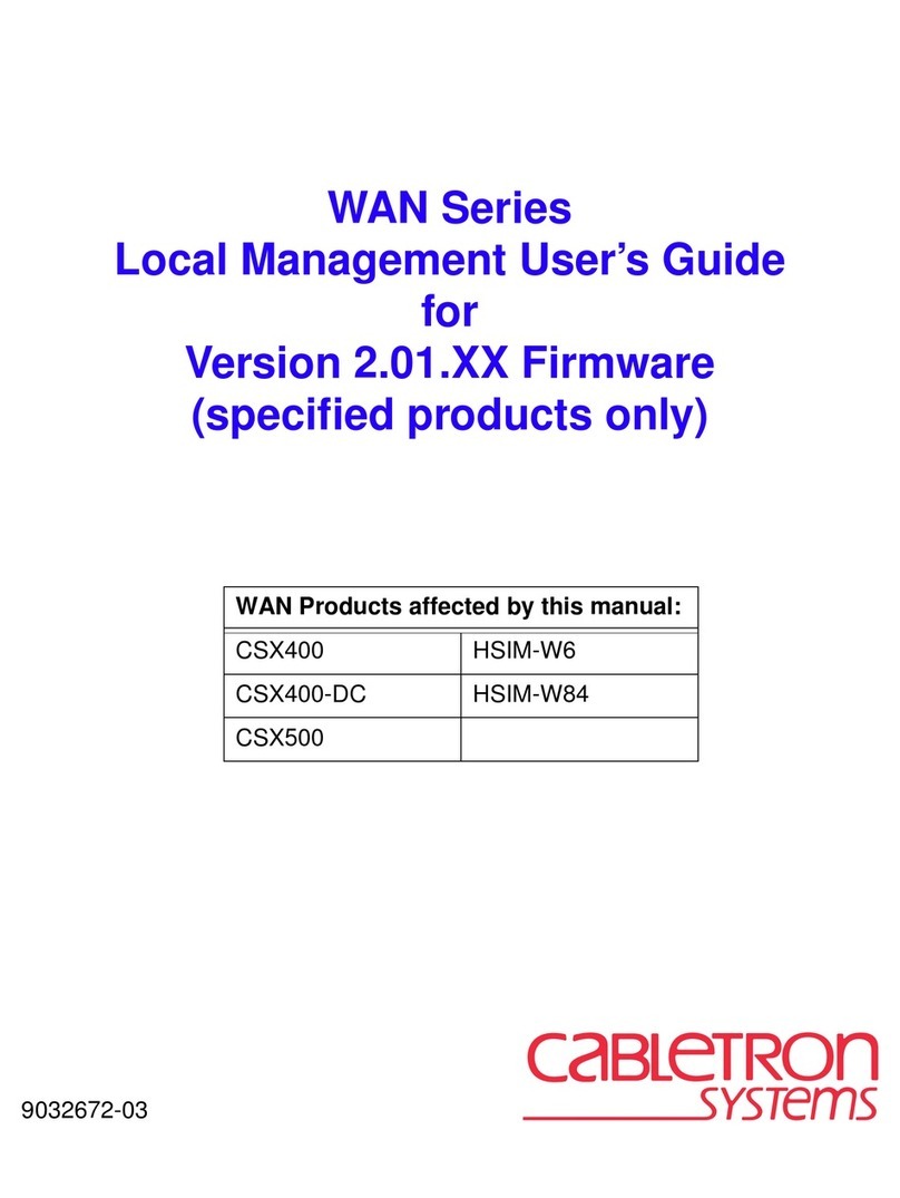 Cabletron Systems CyberSWITCH CSX400 User manual Cabletron Systems CyberSWITCH CSX400 User manual