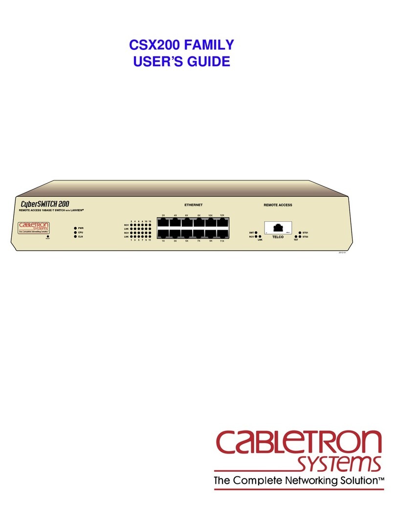 Cabletron Systems CSX200 CyberSWITCH user guide