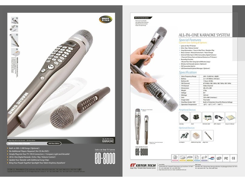 Enter-Tech MagicSing ED-8000 User manual