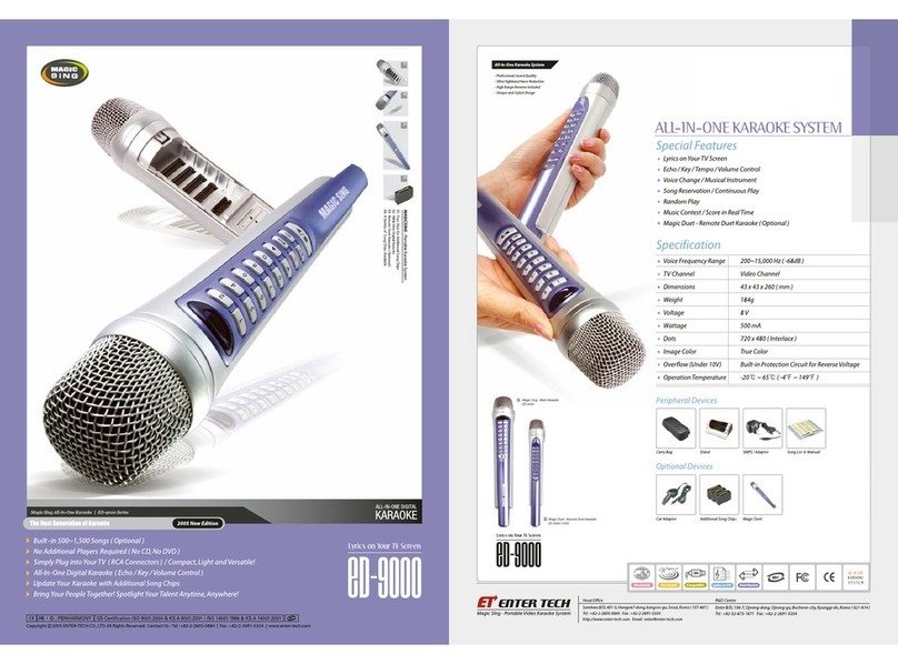 Enter-Tech MagicSing ED-9000 Specifications