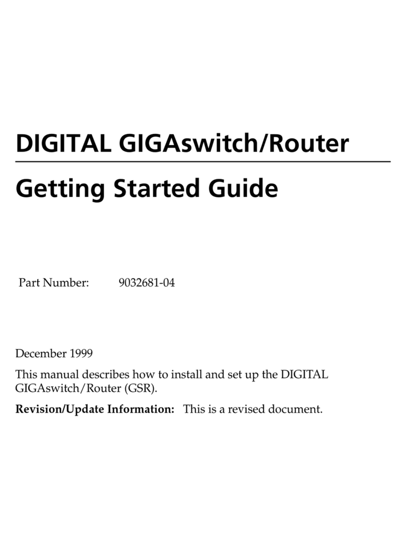 Cabletron Systems GIGAswitch GSR-16 Getting started guide Cabletron Systems GIGAswitch GSR-16 Getting started guide