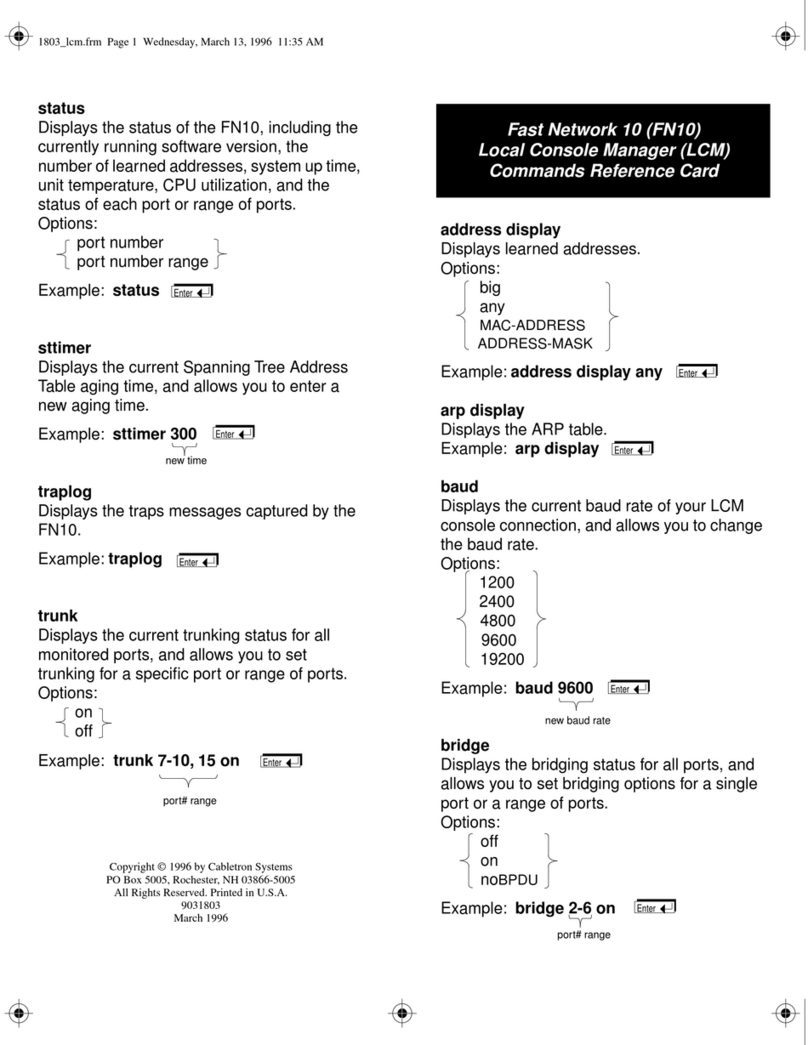 Enterasys FN10 Manual Enterasys FN10 Manual