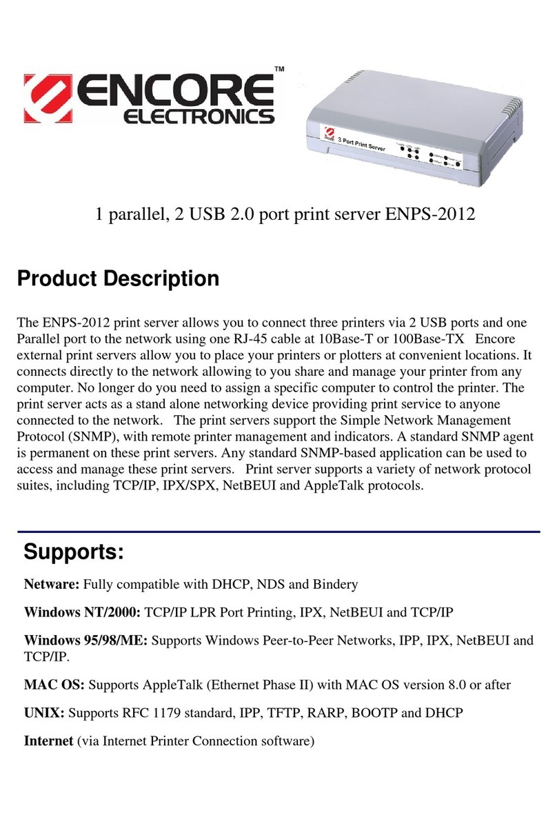 Encore ENPS-2012 User manual Encore ENPS-2012 User manual