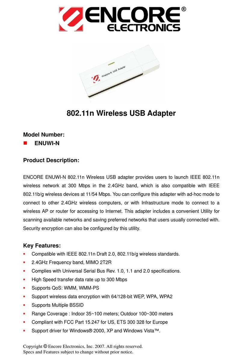 Encore ENUWI-N User manual