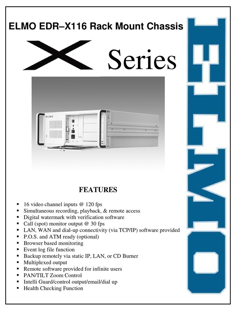 Elmo EDR-X116 Specifications