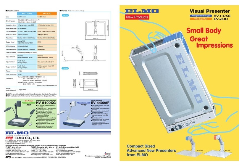 Elmo Visual Presenter EV-200 User manual