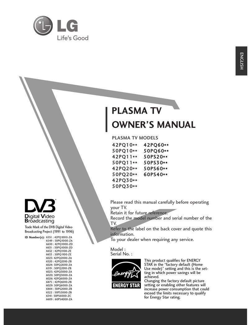 LG 42PQ1000 User manual