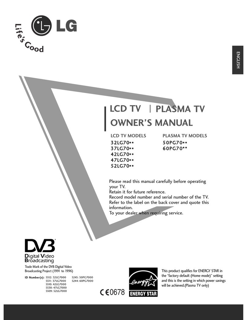 LG 42LG7000 User manual