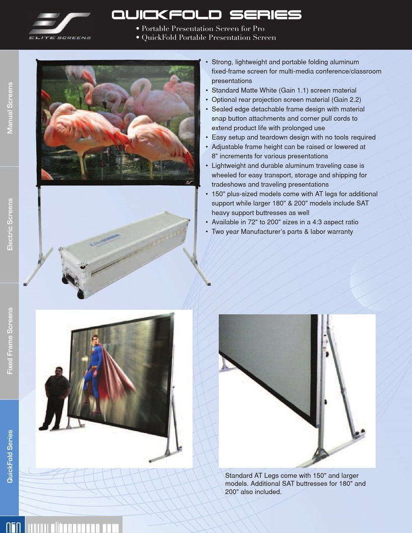 Elite Screens QuickFold Q100V User manual Elite Screens QuickFold Q100V User manual
