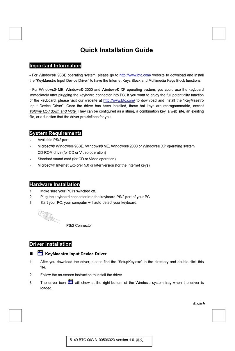 BTC 5149 User manual