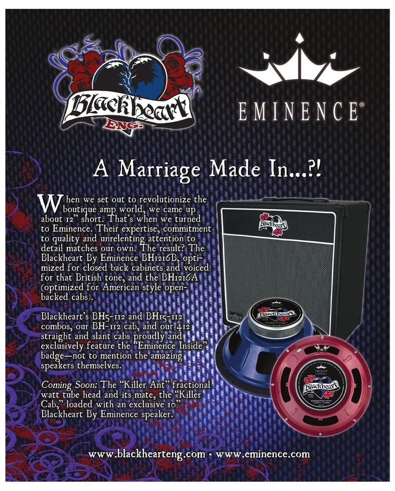 Eminence Blackheart BH1216A brochure