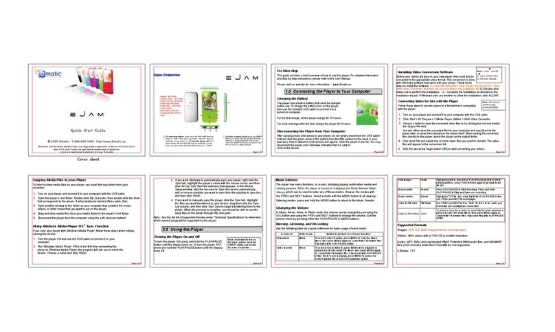 E-matic EM144VID quick start guide