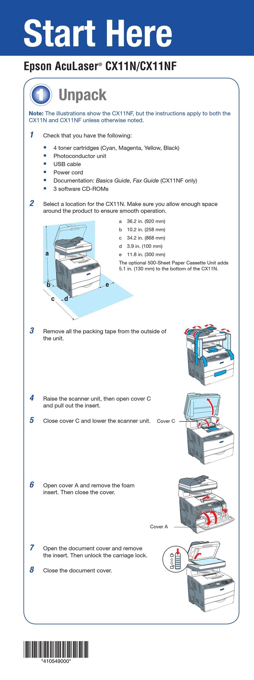 Epson AcuLaser CX11N Instruction Manual