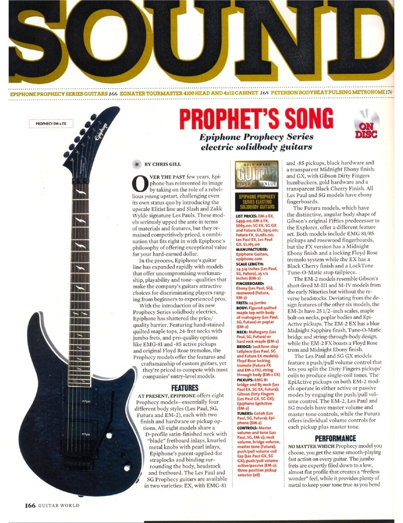 Epiphone Prophecy Futura Custom FX brochure