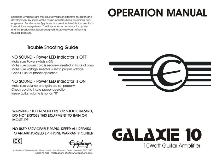 Epiphone Galaxie 10 Operation manual