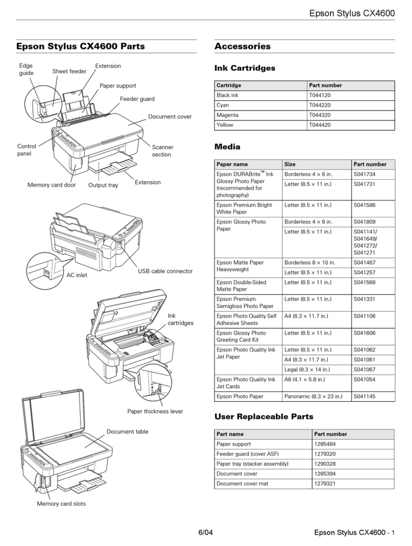 Epson Stylus CX4600 User manual