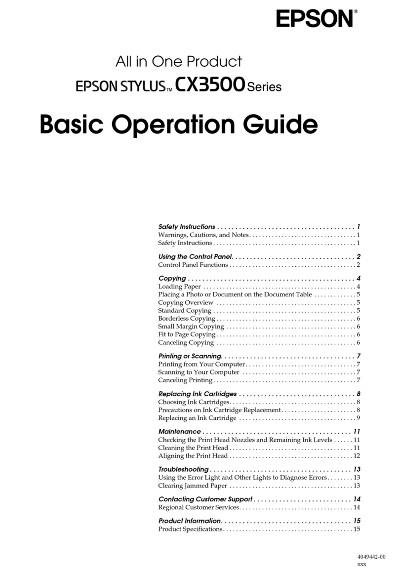 Epson Stylus CX3500 Series User manual