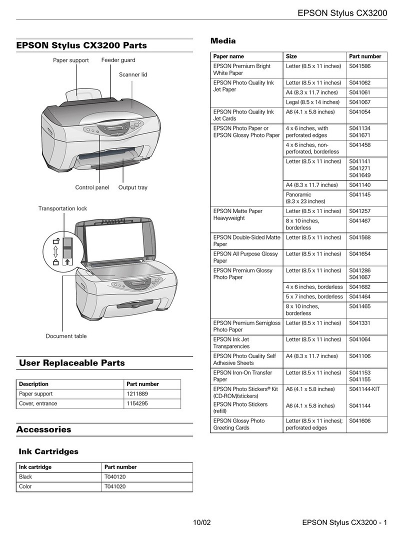 Epson Stylus CX3200 User manual