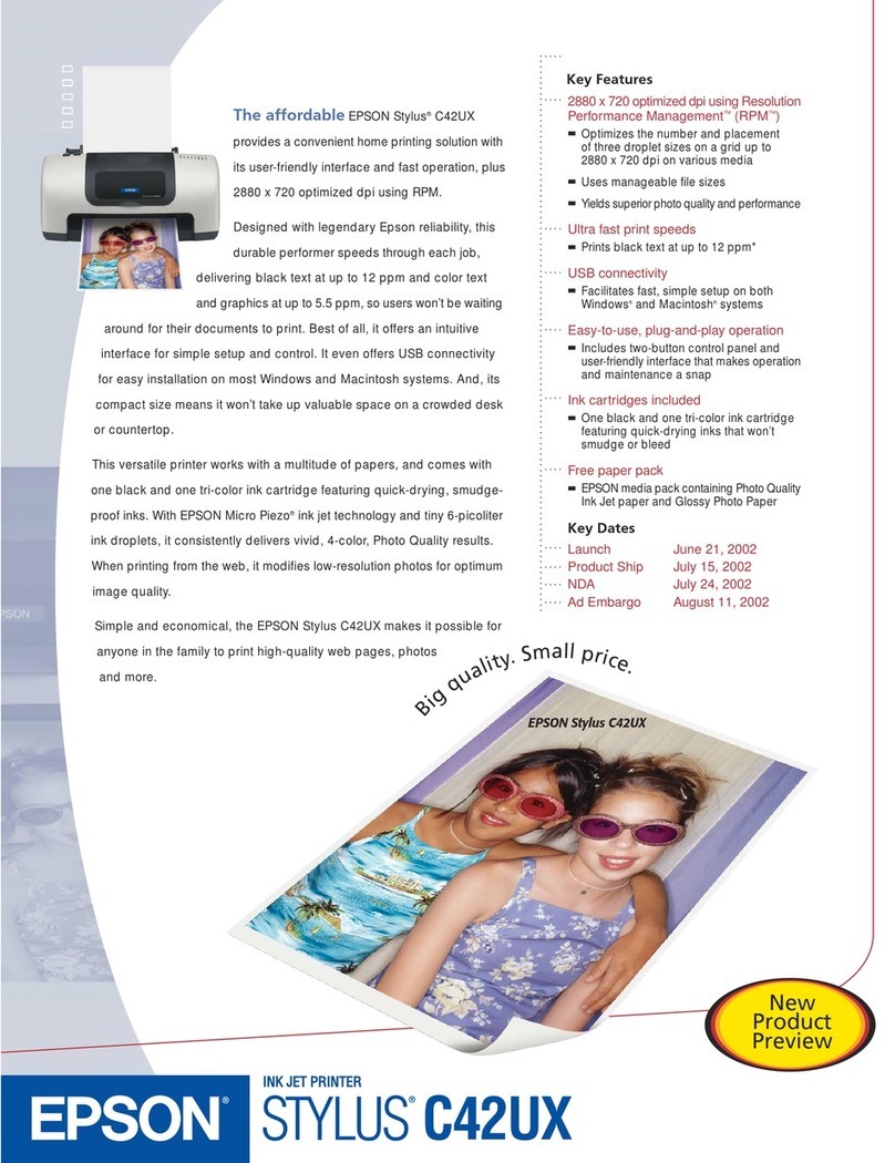 Epson Stylus C42UX User manual