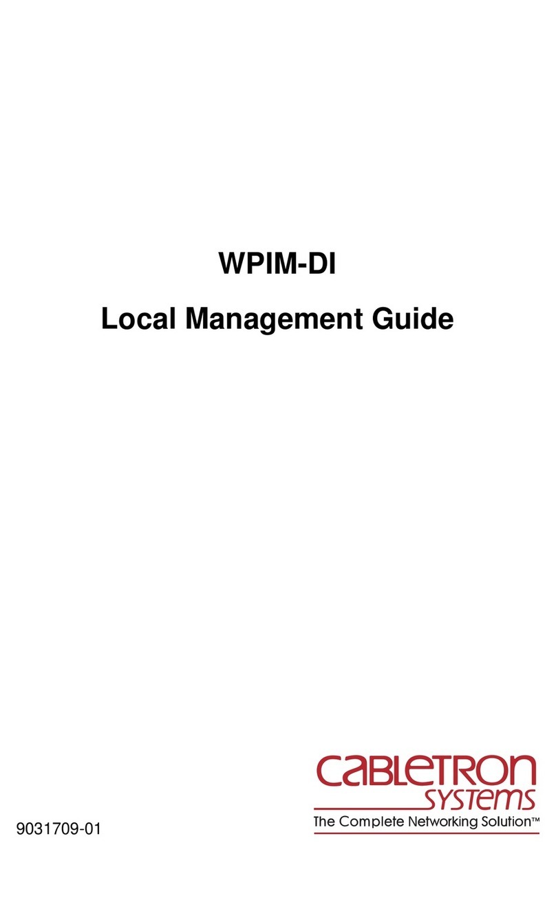 Cabletron Systems WPIM-DI Network guide
